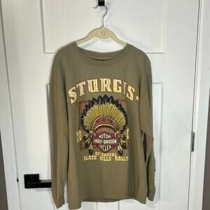 Vintage Harley Davidson 2006 Sturgis Long‎ Sleeve T Shirt Size L South Dakota